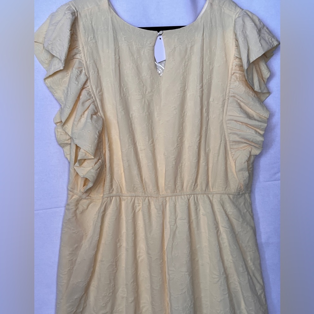 Yellow Ruffle Sleeve Dress 2x by Hayden - Picture 16 of 16